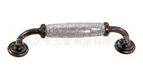 

White crack ceramic handle Ceramic Ceramic pull handle 128 Pitch hands