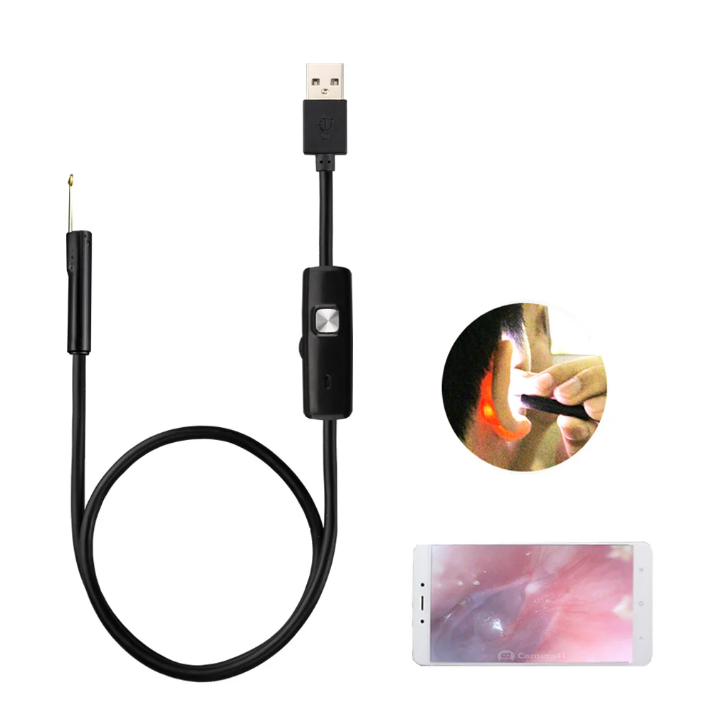 P110 PC-Ver CAOYI 2018 Visual Earpick or Earspoon HD Multifunction Endoscope With MINI Camera Ear Cleaning Tool | Красота и здоровье