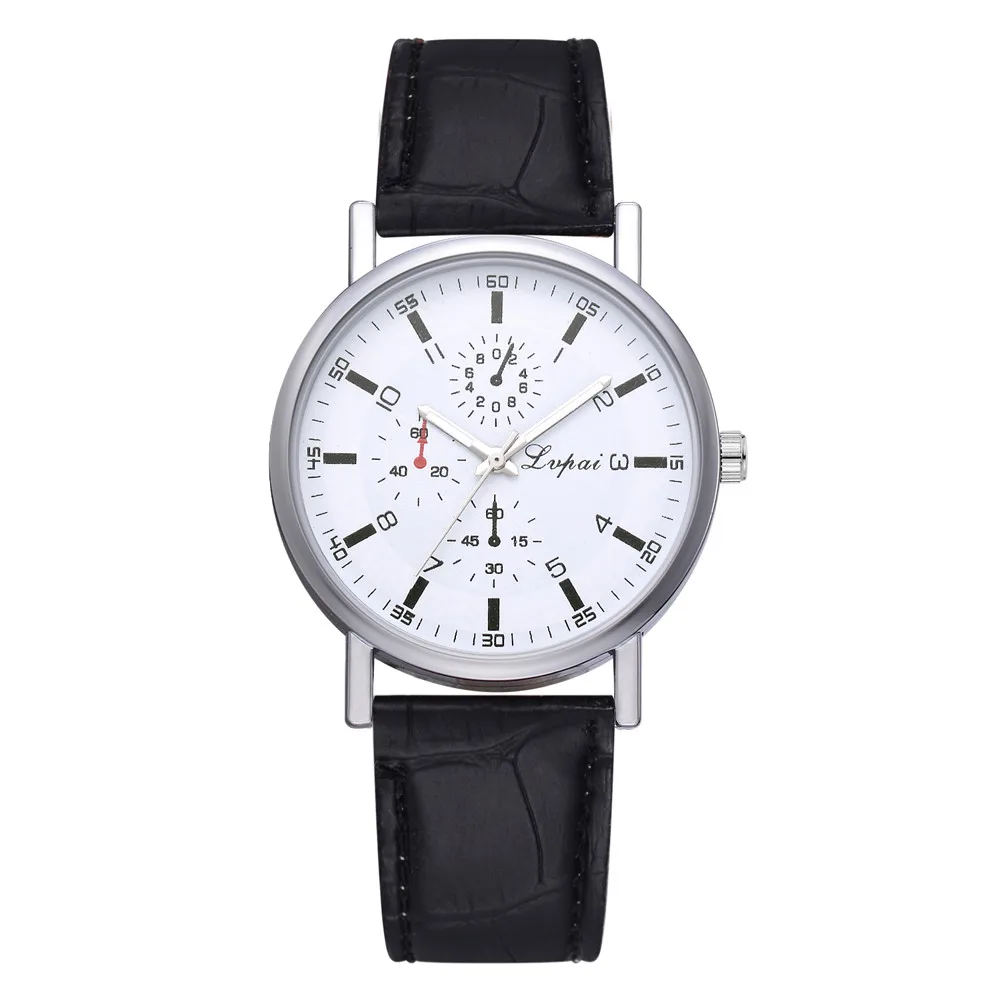 Lvpai повседневные кварцевые часы с кожаным ремешком аналоговые наручные часы Простые Модные Роскошные мужские часы 30X