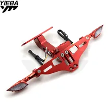 Держатель кронштейна номерного знака мотоцикла с Светодиодная лампа указателя поворота для HONDA PCX 150 ST1300PA 2013 Zoomer X 110 NC700X CTX1300 CB650F