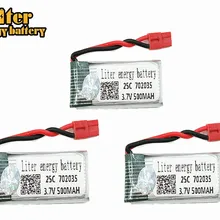 3 шт. 3,7 V 500mah 702035 25C LiPo батарея для SYMA X5A-1 X15 X15C X15W пульт дистанционного управления Квадрокоптер Вертолет RC Запчасти