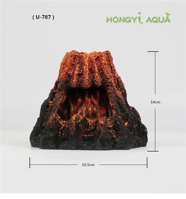 1 шт смолы Dophin U-787/788/789/790 аквариума озеленение Аквариум Украшение скала вулканического дерево брелок в виде тыквы песок течет