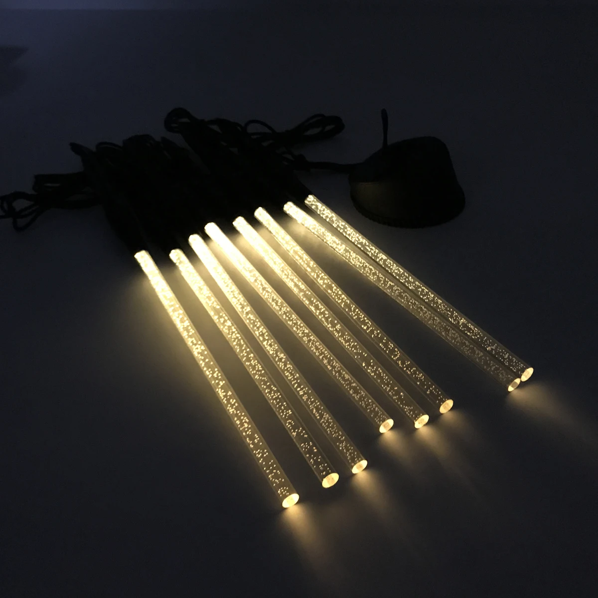 

8Pcs Led Solar Powered Lamps 0.3W IP65 Solar Panel Outdoor Lawn Lamps Tube Bubble Warm Lighting Stick Yard Path Lamp
