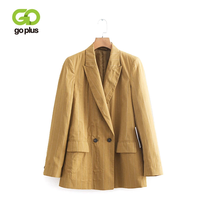 GOPLUS Casual Striped Ladies Blazers Long Sleeve Women Causal Outwear Female Blazer Jackets OL Outfits Blazer Feminino Tops