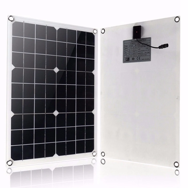20W 18V монопанели солнечных батарей зарядное устройство для телефона автомобиля