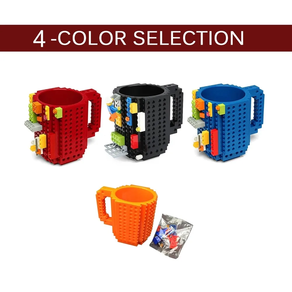 

350ml Creative Milk Mug Coffee Cup Creative Build-on Brick Mug Cups Drinking Water Holder for LEGO Building Blocks Design