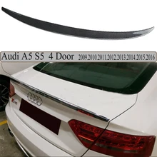 High Quality Carbon Fiber Spoiler For Audi A5 S5 4 Door 2009.10.11.12.13.14.15.2016 Brand New Carbon Fiber Rear Spoilers