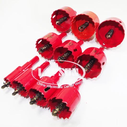 10pcs / Lot 20mm 50mm M42 HSS Hole Saw Drill Bit Kit Cutter Set Holesaw