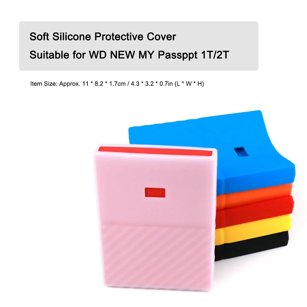 Hard Drive Silicone Bag Case Protector Shockproof Cover For WD My Passport 1T