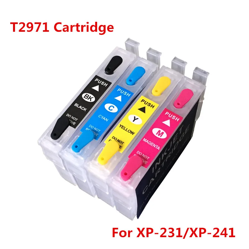 T2971 T2962 T2964 recargable cartuchos de tinta para Epson XP231 XP431 XP  231 XP 431 XP 241 impresora de inyección de tinta cartucho con las papas  fritas.|ink cartridge|printer cartridgesink cartridge for epson -