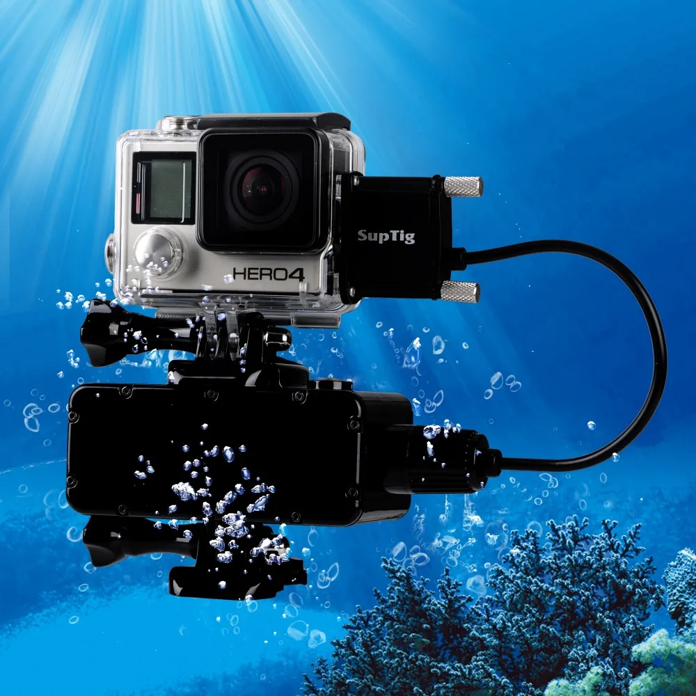 Для GoPro корпус перезаряжаемый водонепроницаемый корпус для GoPro Hero 4 Hero 3+ 3 Внешняя Спортивная камера для подводного зарядного устройства