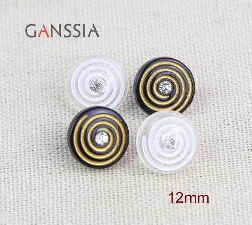 30pcs/lot Size:12mm Quality Resin Buttons with Crystal Stone Shirt Button Scrapbooking DIY Accessories (ss-101) | Дом и сад