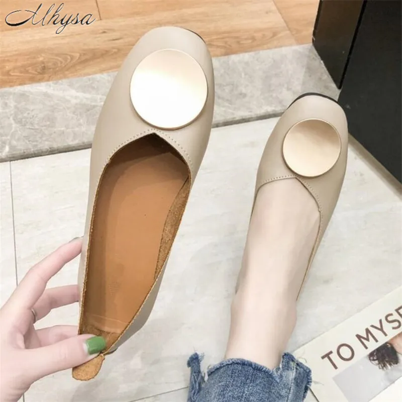 

Mhysa 2019 New Fashion women Comfortable light Ballet shoes leisure spring Square toe ballerina Women's flats Loafers T915