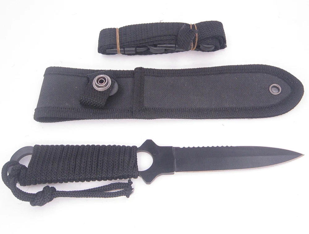 Military Army Fixed Blade Scuba Dive Knife Freedive Snorkle Outdoor