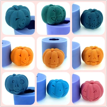 

New arrival DIY silicone molds for cake pudding dessert soap resin polymer clay mold halloween pumpkin candle mould S0022N225