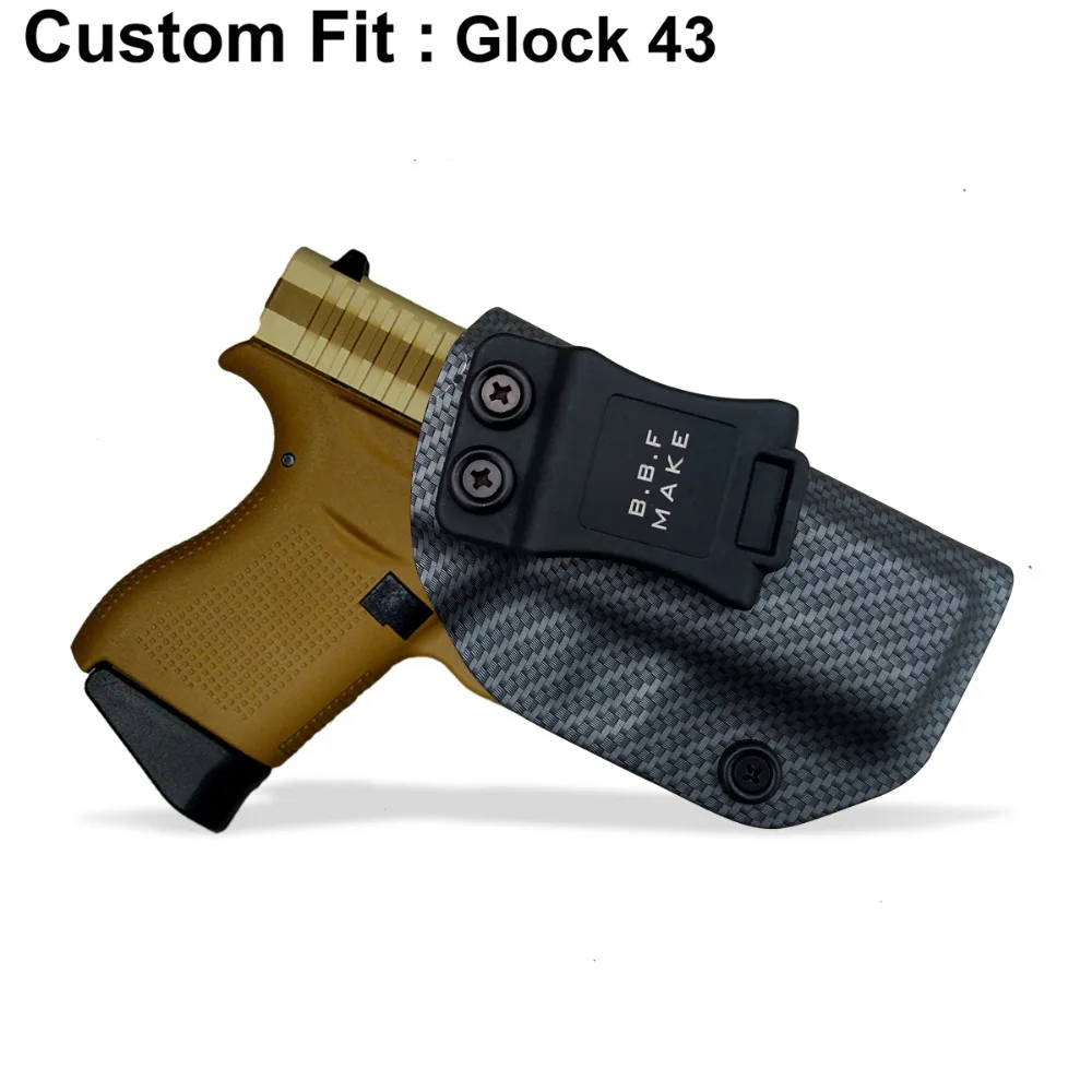 IWB/OWB тактическая кобура из углеродного волокна KYDEX пистолет Glock 19 17 25 26 27 28 43 22 23 31 32 33 внутри скрытый чехол для пистолета