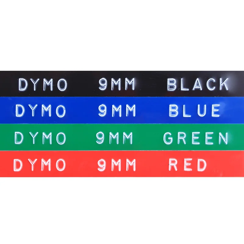 Dymo 12965 ручная этикетка 2 шт. 3D тиснение лента для этикеток 9 мм белый черный машины