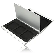 NOYOKERE Высокое качество 6 слотов двойной стол алюминиевый ящик для хранения для SD SDHC SDXC MMC чехол для держателя карты памяти протектор