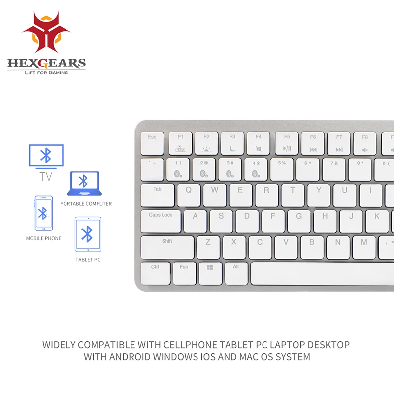 Hexgeards X1 Bluetooth RGB подсветка игровая клавиатура Kailh CHOC переключатель механическая
