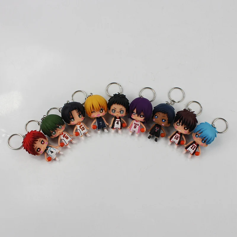 9 шт./лот 6 см Kuroko Tetsuya баскетбольный брелок Kagami Taiga Hyuga Junpei Kise Ryota красивая модель