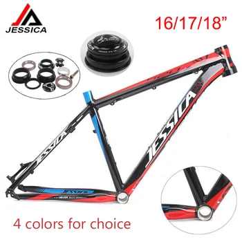 

JESSICA 16/17/18 Inch MTB Frame Surper Light Mountain Bike Frame Aluminum Alloy Bicycle Frameset 44-56mm Bicycle Frame Headset