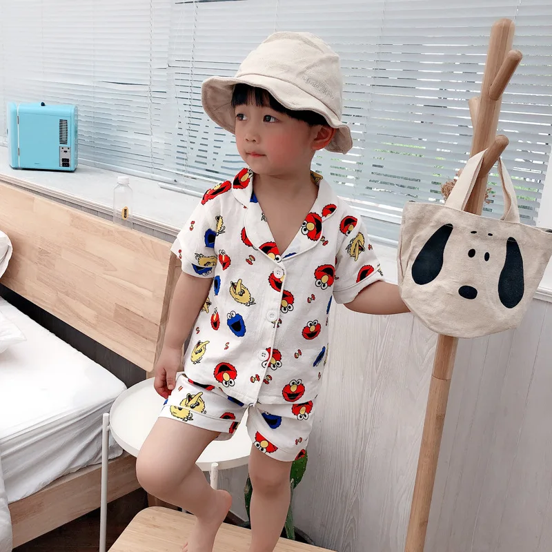 Celveroso/летние детские пижамы; хлопковая одежда для сна с героями мультфильмов; детский пижамный комплект для мальчиков; нижнее белье; Детские костюмы; рубашка+ шорты