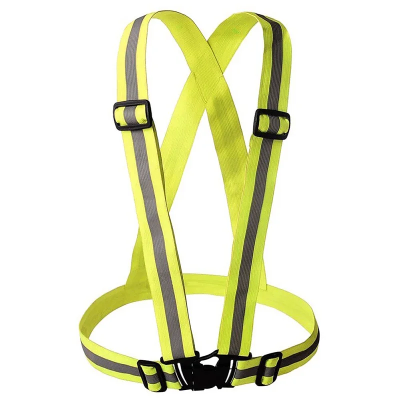 

Cycling Safety Security Visibility Reflective Vest Gear Stripes Jacket Riding Night Running Protective Vest Adjustable Unisex