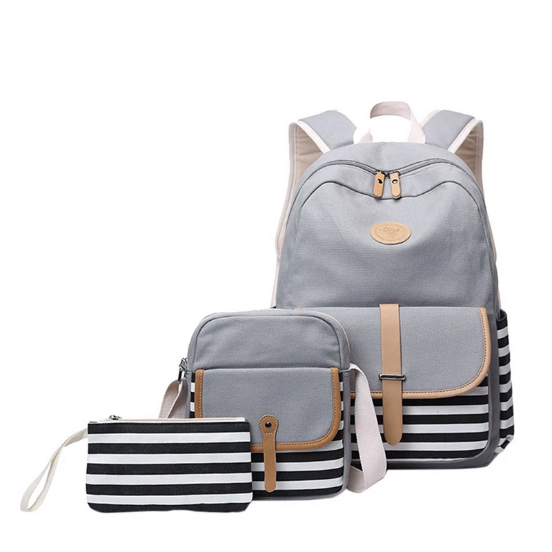 

Adisputent Women 3PCs/Set Casual Rucksack Daypack Laptop Women School Backpack Book Bags for Students Fashion Backpacks