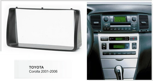 Автомобильный комплект для установки аудио для Toyota Corolla 2001-2006 Fascia стерео Dash Kit DVD Передняя приборная пластина крышка двойной Din