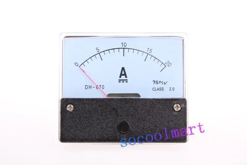 Rectangle Analog AMP Current Meter Gauge DH 670 20Acurrent meter