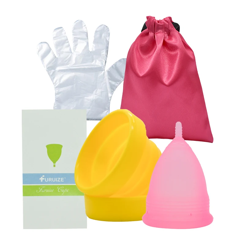 Furuize Menstrual Sterilizing Cup copa menstrual with Cloth bag with Menstrual cup Feminine hygiene Sterilize Cup clean Lady cup Furuize Menstrual Sterilizing Cup copa menstrual with Cloth bag with Menstrual cup Feminine hygiene Sterilize Cup clean Lady cup