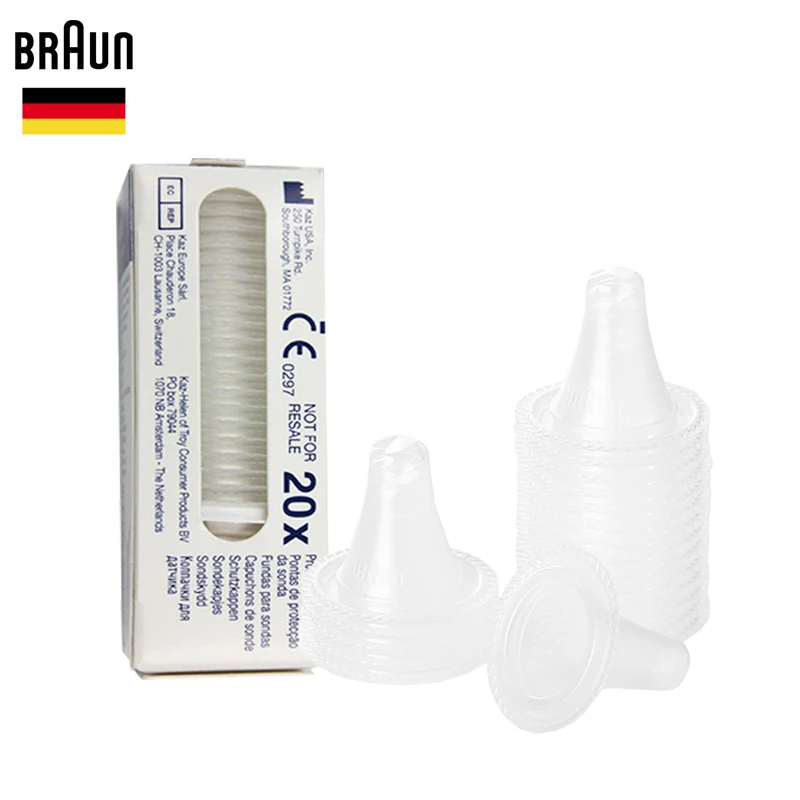 

Braun Ear Thermometer Lens Filter Replacement ThermoScan Covers Disposable Thermometers Caps 20 Pcs/Box