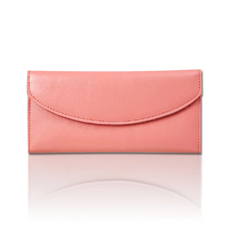 

Simple and Fashionable Famous Brand Genuine Leather Women Design Wallet Lady Long Design Card Holder High Quality Female Clutch