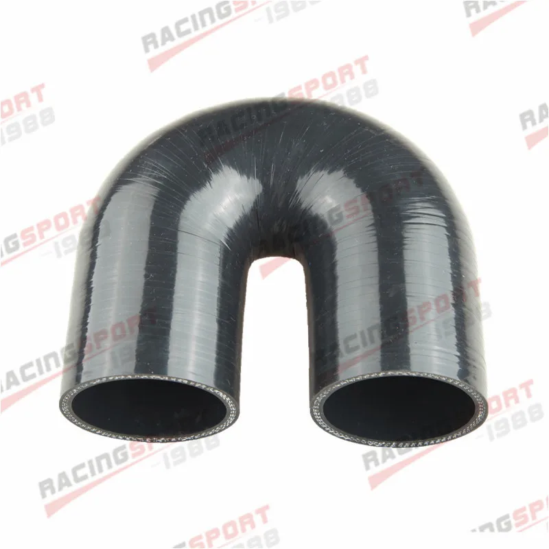 Black, 2.5 Inch Air Water Conector Silicone Hose Straight Coupler Pipe Turbo 3-Ply 