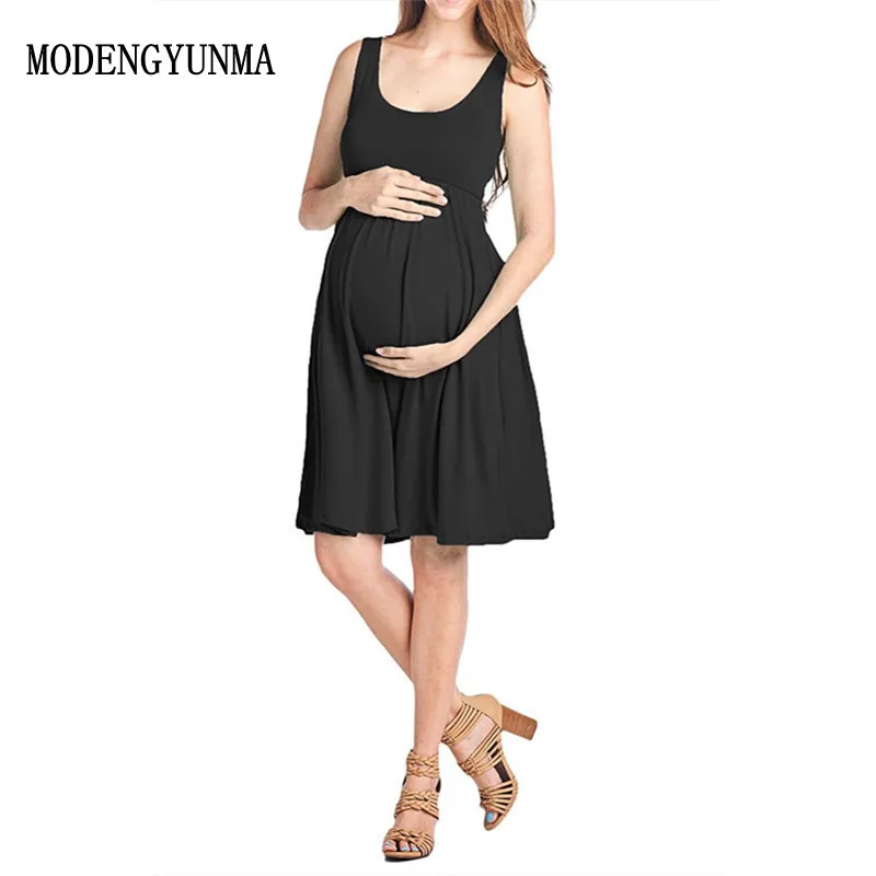MODENGYUNMA для беременных Платья лайкра Одежда для беременных Для женщин Одежда для беременных Костюмы для фотосессии одноцветное платье