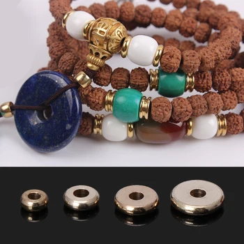 

100Pcs Metal Smooth Flat Spacer Disc Heishi Rondelle Beads Diy Jewelry Findings