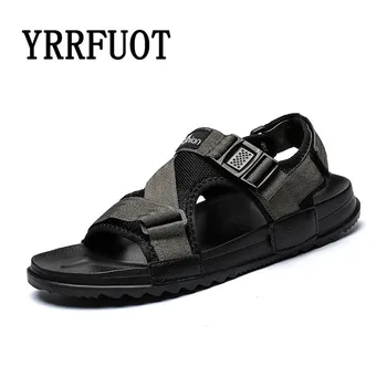 

YRRFUOT Summer Fashion Men's Sandals High Quality Outdoor Breathable Beach Shoes Light Non-slip Original Trend Adult Flats Shoes