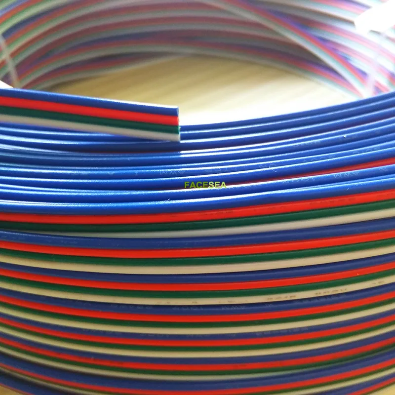 100 м электрический провод из луженой меди 4 Pin 22AWG удлинитель RGB соединитель для ws2801