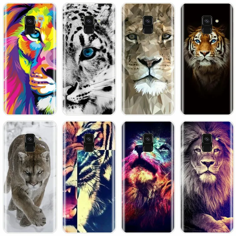 tiger lion animal howl Phone Cover TPU Case For Samsung Galaxy A5 A7 A8 2015 A3 2016 2017 A9 2018 | Мобильные телефоны и