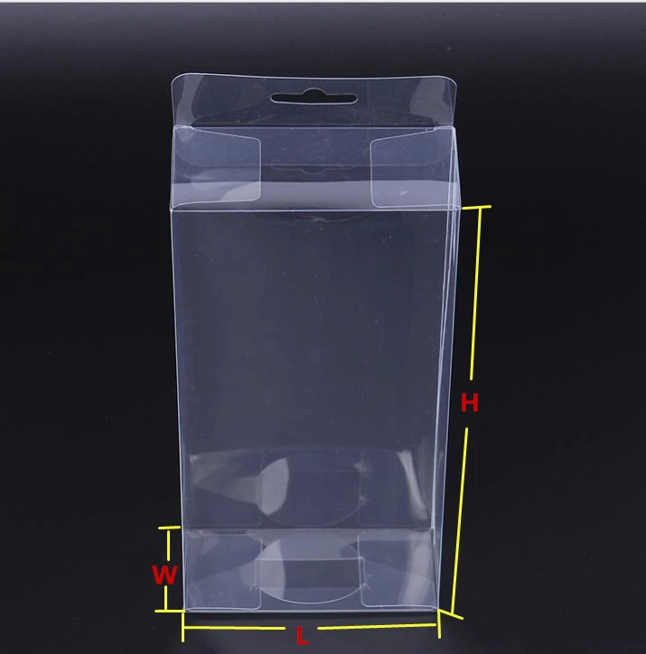 50 шт ПВХ прозрачные пластиковые упаковочные коробки с подвесным отверстием подарочная коробка ПВХ Переносные Коробки упаковочная коробка для ювелирных изделий/конфет/игрушек