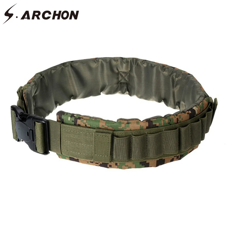 S.ARCHON Camouflage Airsoft Soldier Tactical Combat Belt Men Paintball
