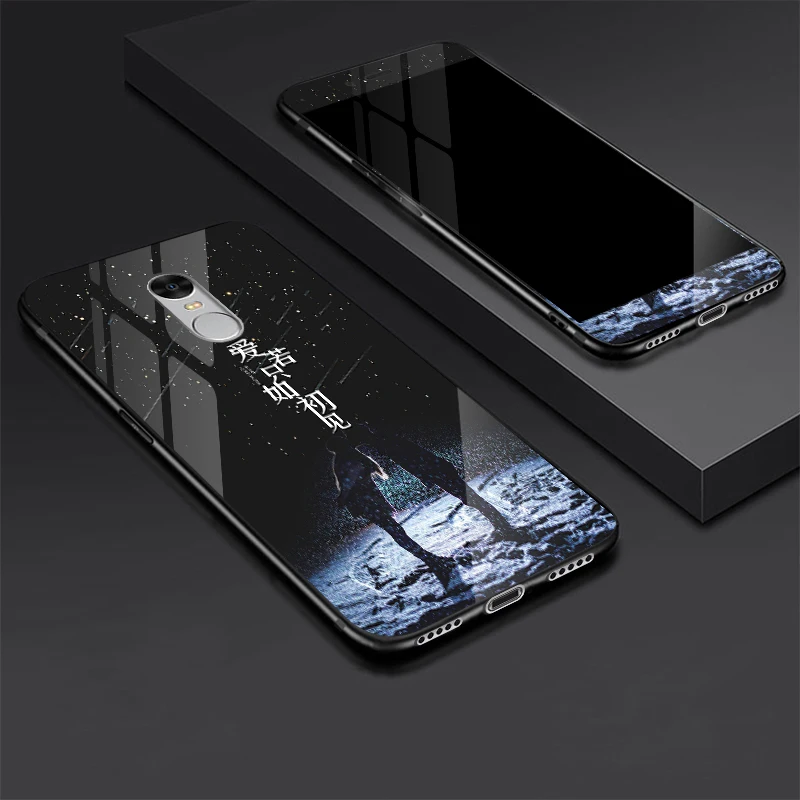 For Xiaomi Redmi Note 4X 4 X Tempered glass Case + Tempered Glass Screen Protector Film for Xiaomi Redmi Note 4X Cover Note4X