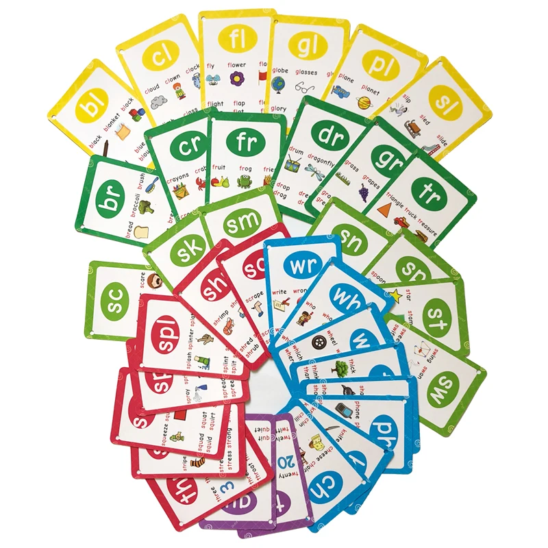 Conjunto de Raízes Educativos para o Ensino Presente do Bebê Grupos Inglês Phonics Cartões Flash Crianças Montessori Jogos Aprendizagem Brinquedos Ajudas 107 - 19 Weddings & Events