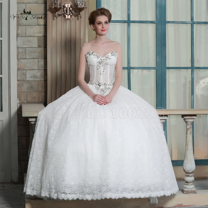 Sheer Corset Bodice Wedding Dress 1