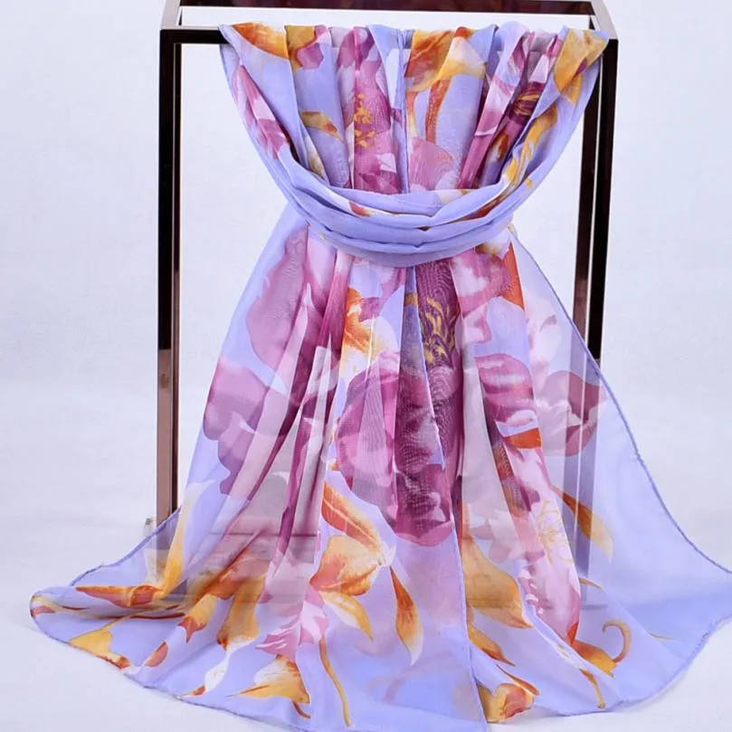

scarf stole fashion 2019 sale items scarves for women Printed Soft Chiffon Shawl Wrap Wraps veilMAR18