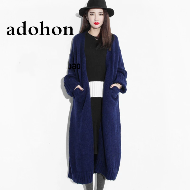^Cheap Adohon 2018 Fashion Women Sweaters Autumn Sueter Femme Winter Tricot Knitted Cashmere Cardigans Wool Knitwear Coat Top Cheap