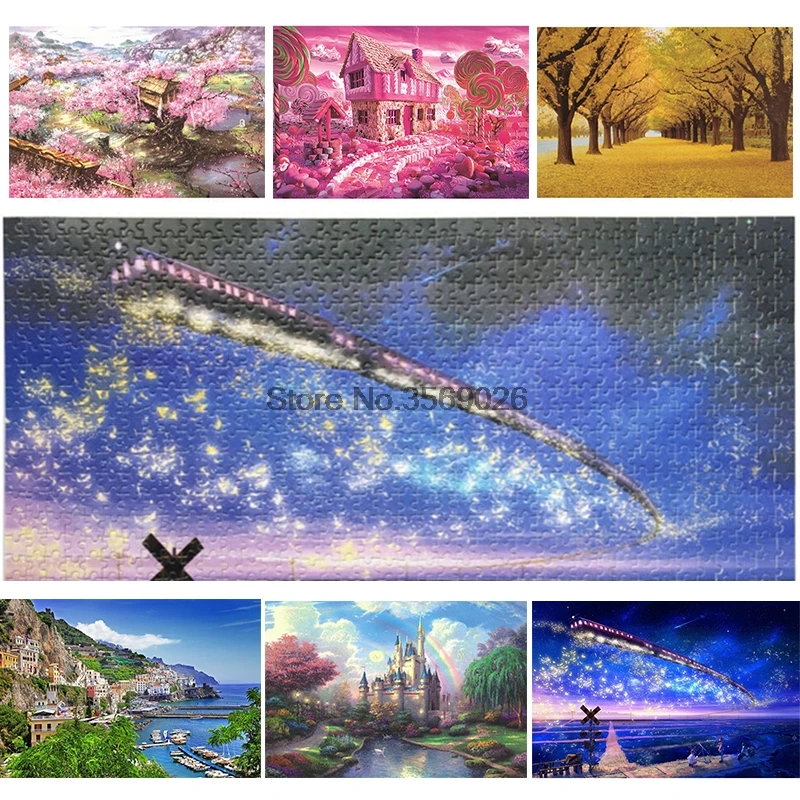 1000 Pieces Jigsaw Puzzles Educational Toy Landscape Scenery Puzzle Toys
