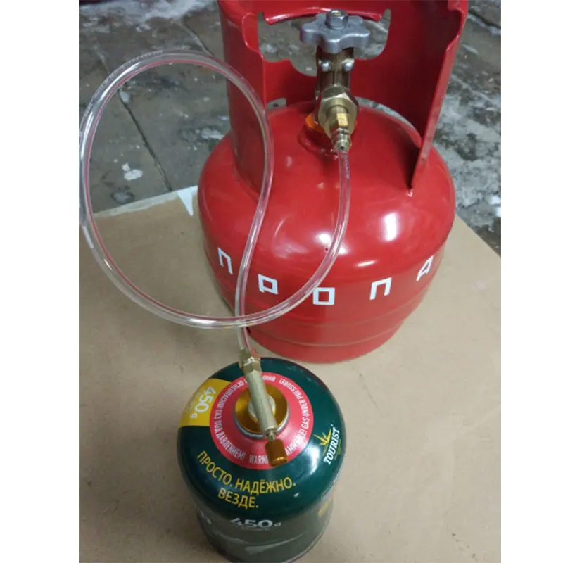 Russland Outdoor Gasherd Camping Brenner Propan Nachfüllflasche Gas Adapter LPG  Flachzylinder Tank Koppler Konverter