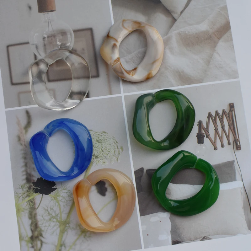 

MM FOND 1.5cm*2cm around Fashion Handbag Acrylic DIY Parts Acrylic Shoulder Bag Circles Chain Accessory Size Necklace Parts