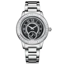 MATISSE Lady Austria Crystal Dial Bezel Steel Strap Fashion Quartz Watch Silver